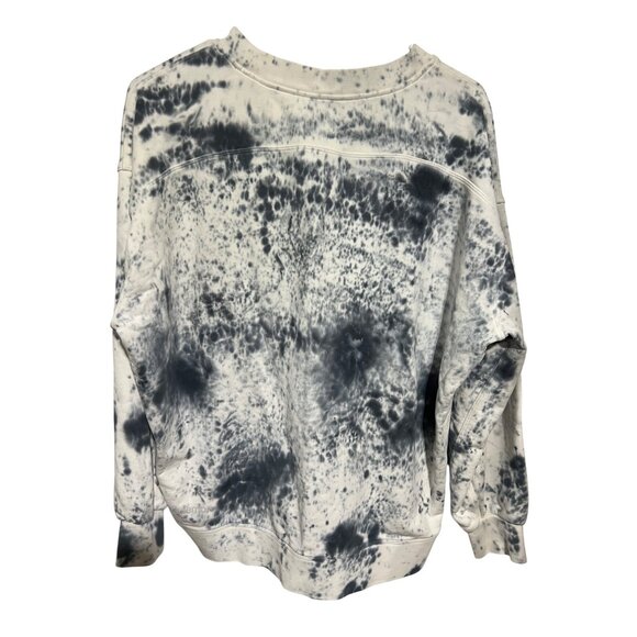Lululemon Tie-Dye Sweatshirt Women's Oversized Fit Blue & White Cotton Blend Cas - Picture 3 of 7